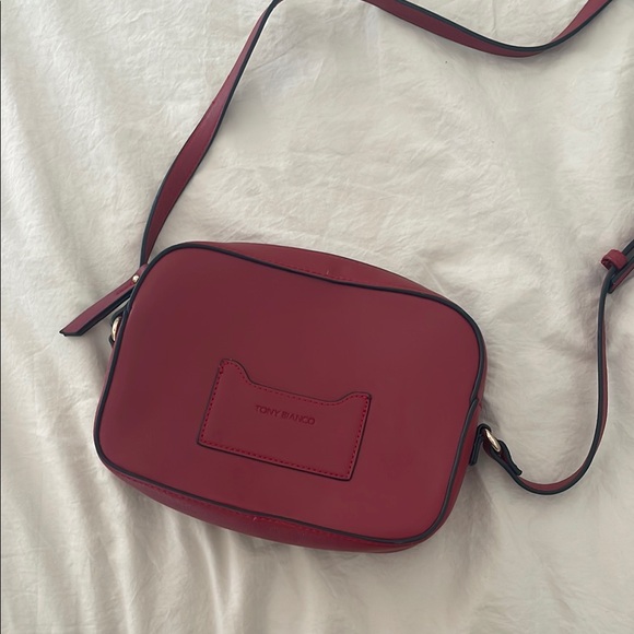 Tony Bianco Red Crossbody Bag Rectangular Shape Adjustable Strap Card pockets - Picture 2 of 4